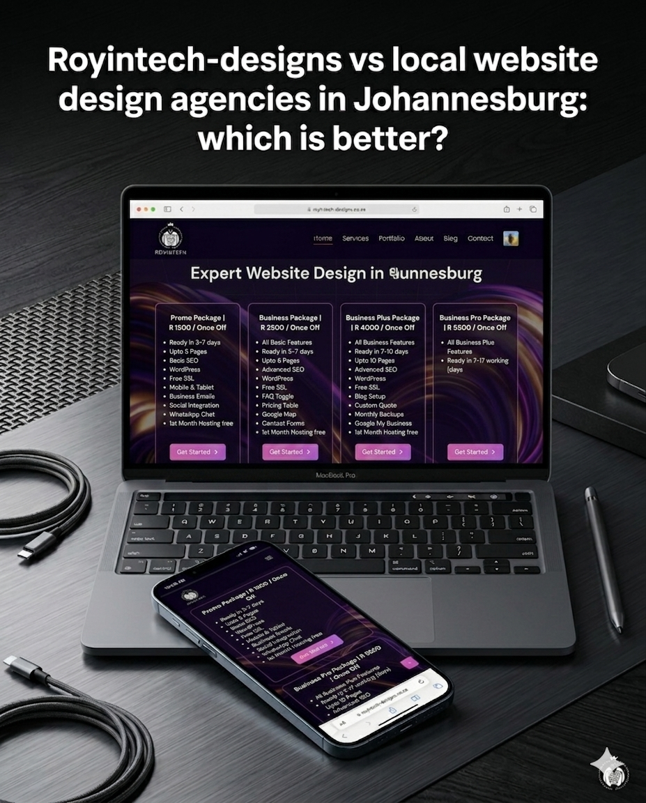 Website design packages offered by South African agencies